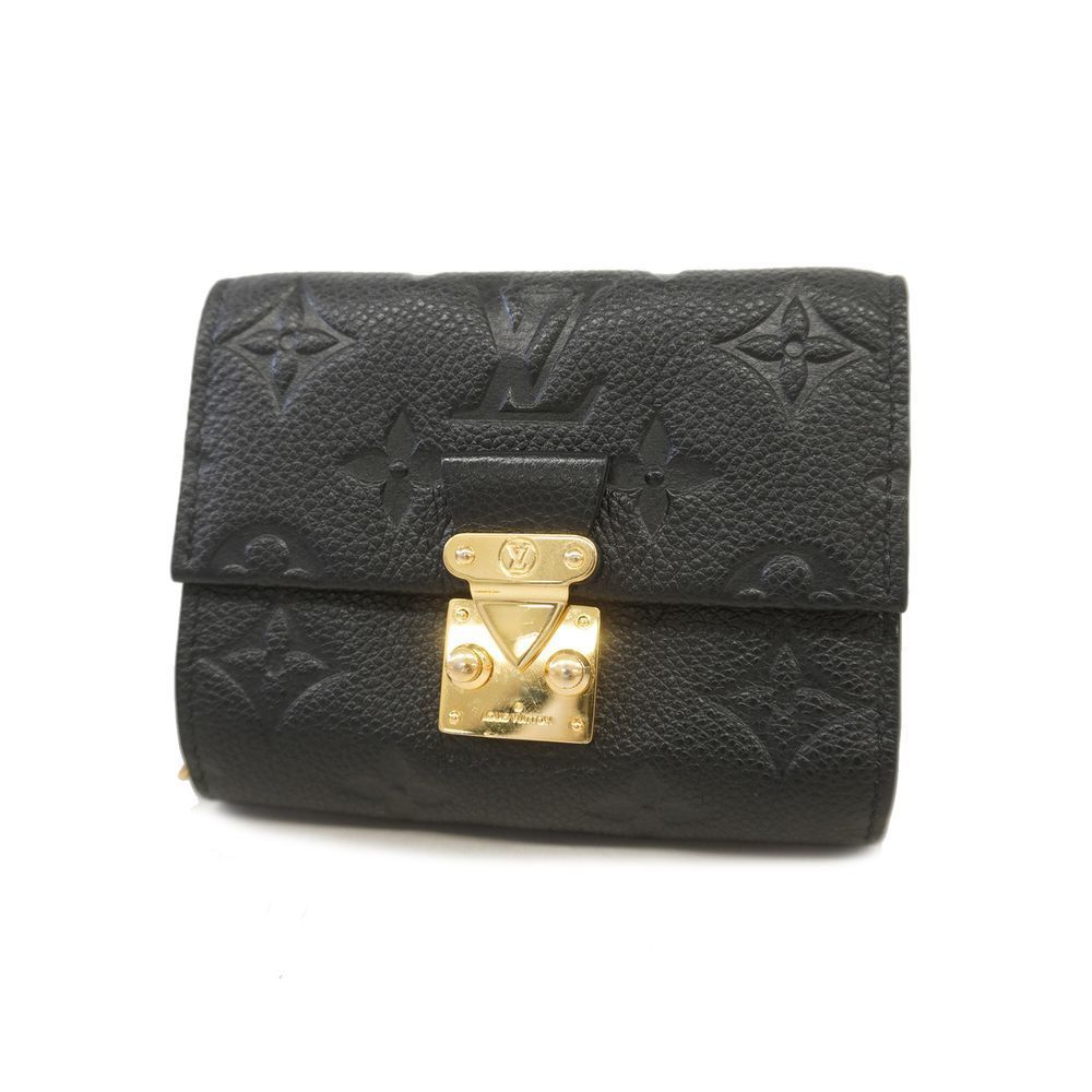 Portefeuille Monogram Implant Noir Black Coin Purse Coin Case Wallet